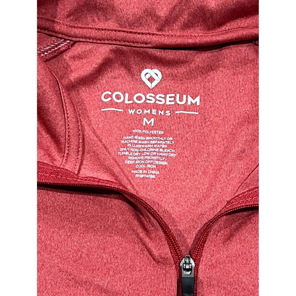 Colosseum Indiana University Hoosiers Womens Crimson Red Quarter Zip Pullover M - Picture 4 of 10